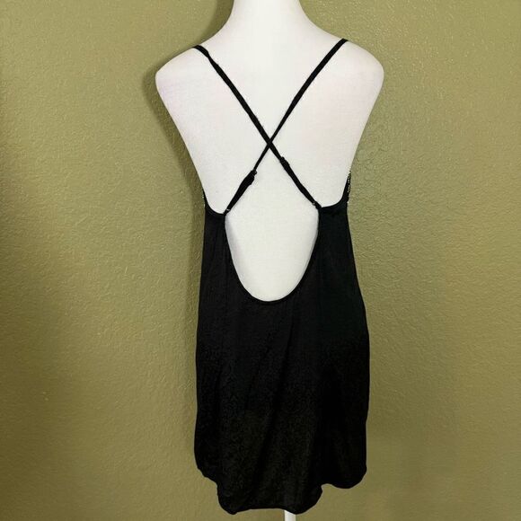 Intimately Free People Women's S Shooting Star Slip Dress Black Beaded Mini - Picture 4 of 7